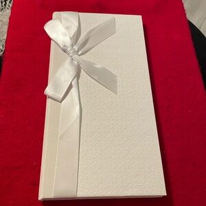 Brides Magazine Wedding Collection-Guest Book with Satin Ribbon-White